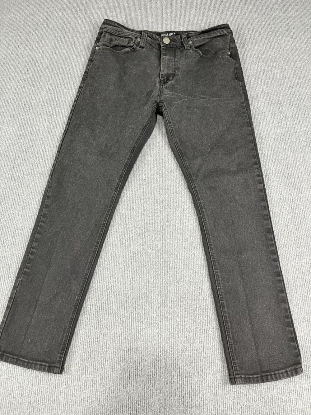 Smoke & Ash Mens Black Slim Fit Jeans 32x30
